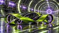 Aurora Coil futuristic digital art by WarpLuxe