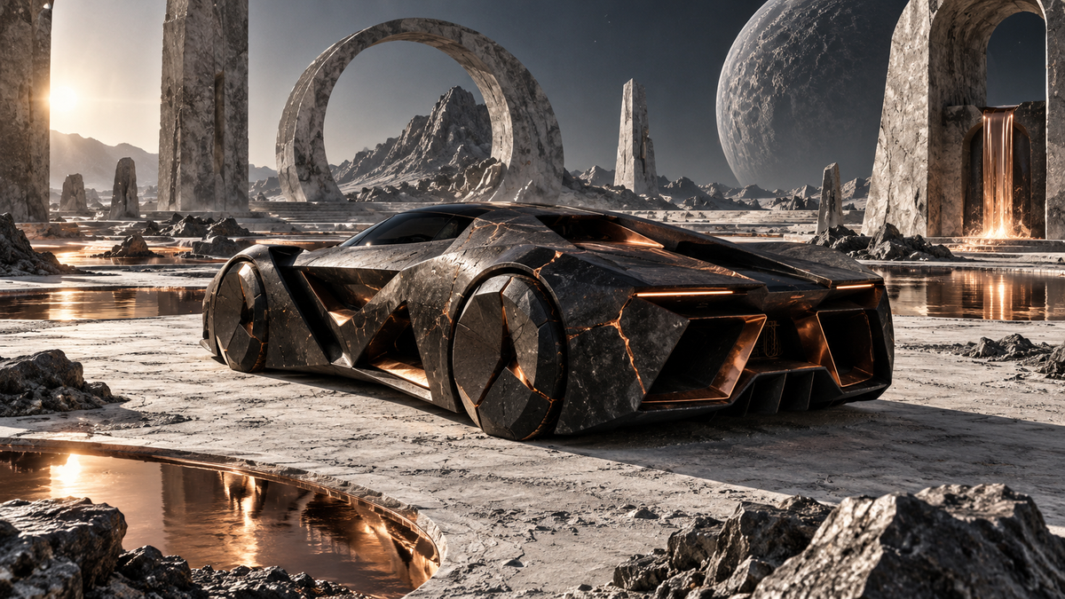 Basalt Seed futuristic digital art by WarpLuxe