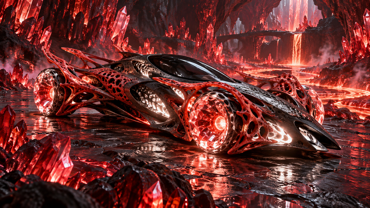Coral Rift futuristic digital art by WarpLuxe