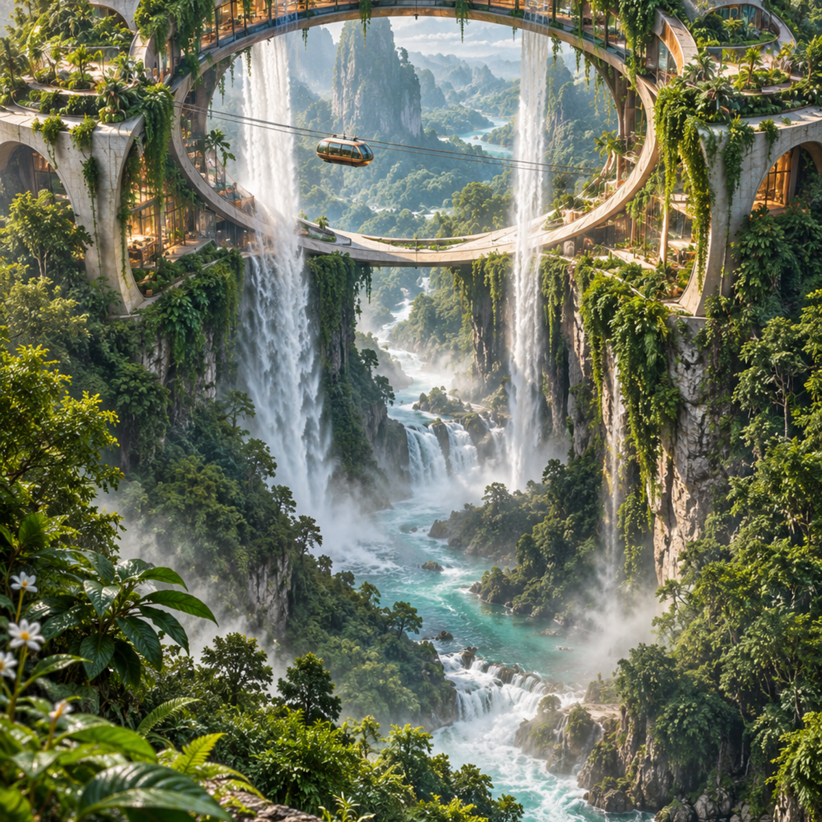 Emerald Aperture futuristic digital wall art by WarpLuxe