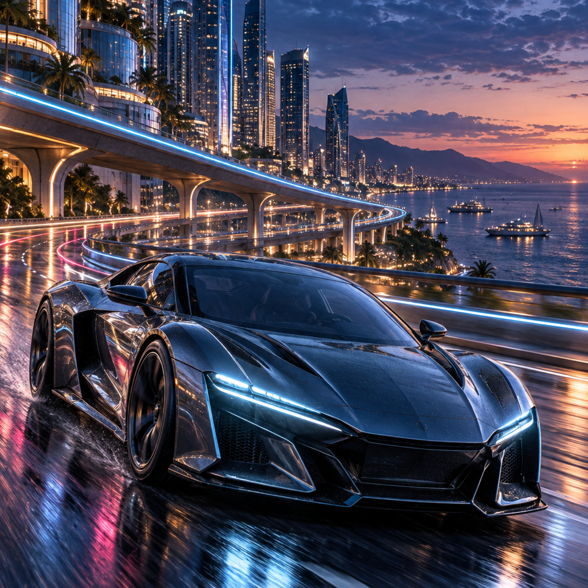 Neon Meridian futuristic digital wall art by WarpLuxe