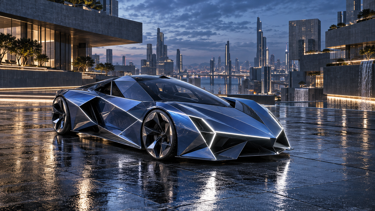 Origami Pulse futuristic digital art by WarpLuxe