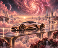 Rose Nebula futuristic digital art by WarpLuxe