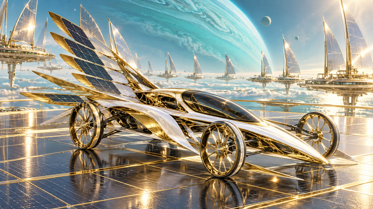 Solar Kestrel futuristic digital art by WarpLuxe