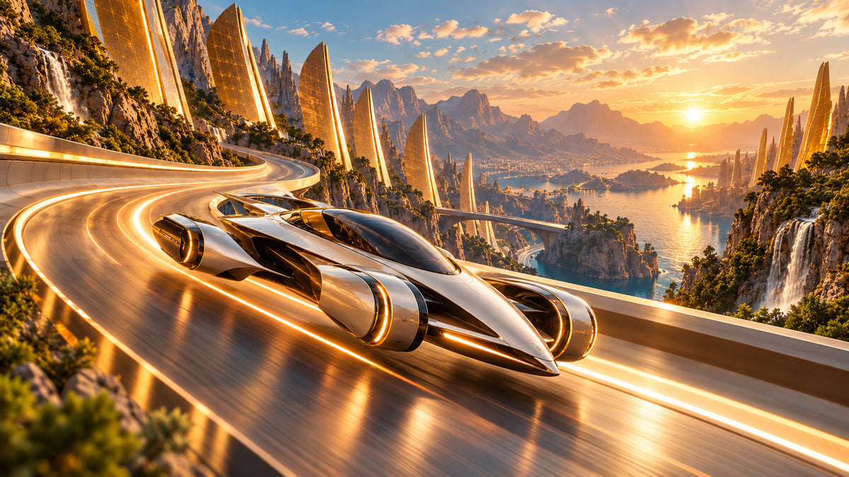 Solaris Grand Prix futuristic digital art print by WarpLuxe